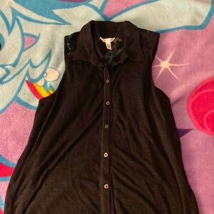 Black Aeropostale tank button up